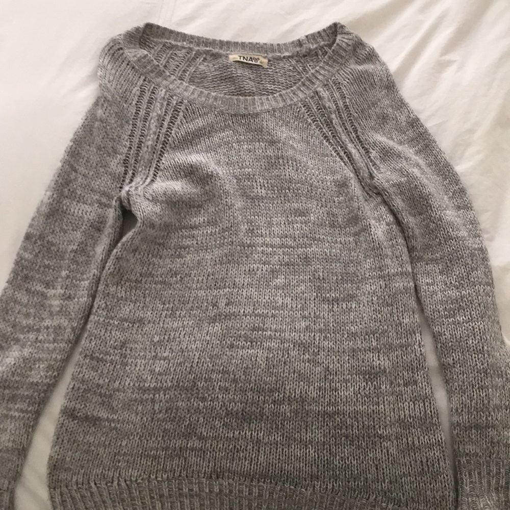 TNA (Aritzia) Grey Marled Sweater - Picture 2 of 3